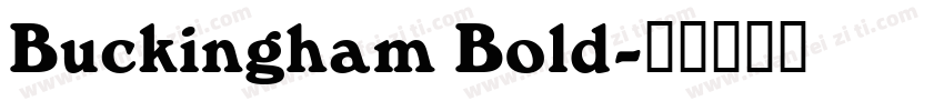 Buckingham Bold字体转换